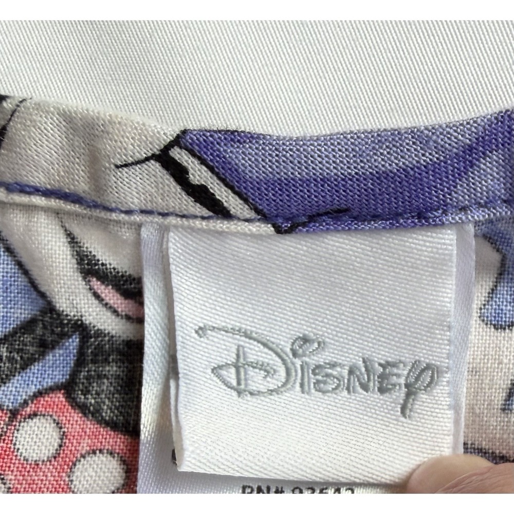 Disney Women's Size XS Minnie Mouse Purple Scrub Top Nurse Vet Tech - Picture 4 of 5